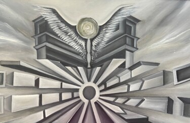 Pintura intitulada "Крылья ангела" por Christina Kristovsky, Obras de arte originais, Óleo Montado em Armação em madeira