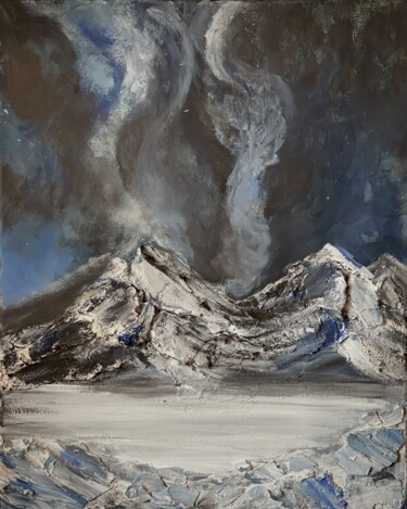 제목이 "Northern lights"인 미술작품 Christina Kristovsky로, 원작, 아크릴 나무 들것 프레임에 장착됨