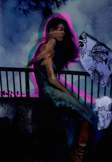Digital Arts με τίτλο "Mermaid" από Christina Misuro, Αυθεντικά έργα τέχνης, Ψηφιακή ζωγραφική