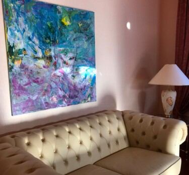 Schilderij getiteld "Inspiriert von Monet" door Christina Muth-Wendler, Origineel Kunstwerk, Acryl