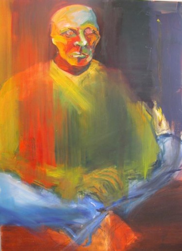 Painting titled "Sitting Bull" by Christina White, Original Artwork