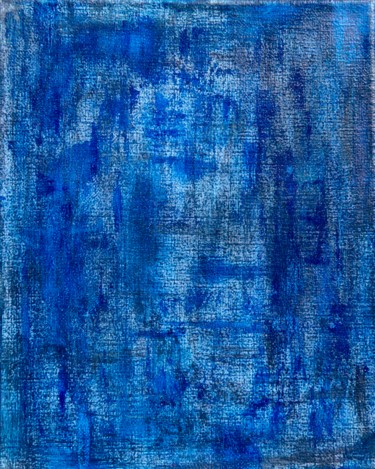 Painting titled "Azul" by Christine Jegaden, Original Artwork, Ink
