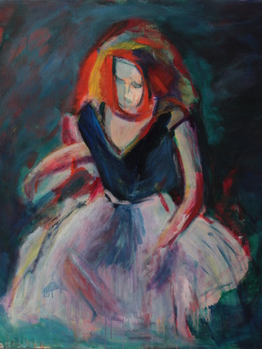 Peinture intitulée "Une danse...?" par Christine Albera, Œuvre d'art originale, Acrylique