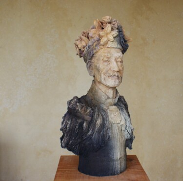 Sculpture intitulée "Drokpa" par Christine Alias, Œuvre d'art originale, Terre cuite