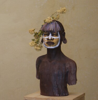 Sculpture intitulée "Surma" par Christine Alias, Œuvre d'art originale, Terre cuite