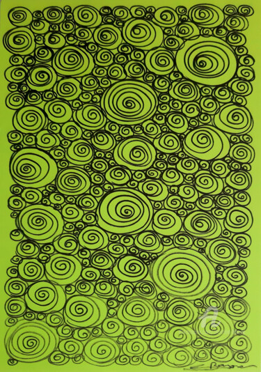 Drawing titled "Infini-02A" by Christine Barone, Original Artwork, Marker