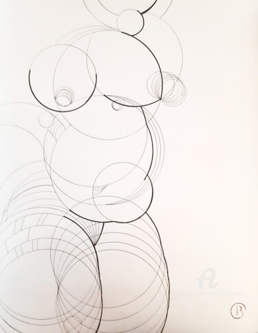 Disegno intitolato "N°2" da Christine Barone, Opera d'arte originale, Biro