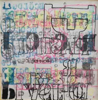 Recycle 2 Collages intitulée "Recycle 2" par Christine Barone, Œuvre d'art originale, Marqueur Monté sur Carton