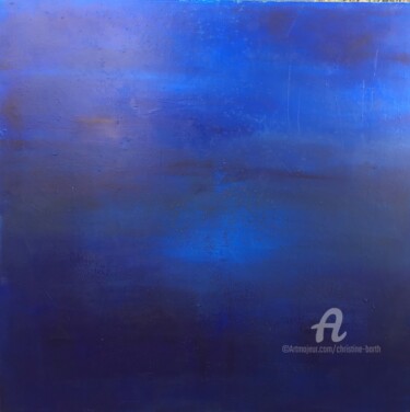 Painting titled "Bleu de bleu" by Christine Barth Mroz, Original Artwork, Acrylic