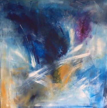 Painting titled "Feux d artifices" by Christine Barth Mroz, Original Artwork, Acrylic Mounted on Wood Stretcher frame