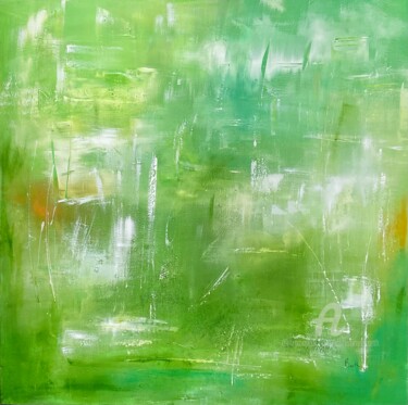 Malerei mit dem Titel "Hommage au printemps" von Christine Barth Mroz, Original-Kunstwerk, Acryl Auf Keilrahmen aus Holz mon…