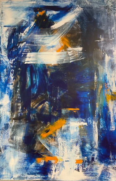 Картина под названием "Lâcher prise III" - Christine Barth Mroz, Подлинное произведение искусства, Акрил Установлен на Дерев…