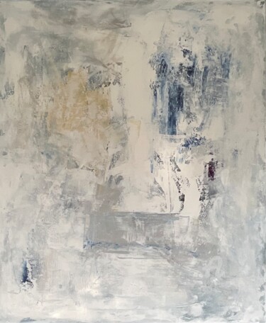 Painting titled "La blanche" by Christine Barth Mroz, Original Artwork, Acrylic Mounted on Wood Stretcher frame
