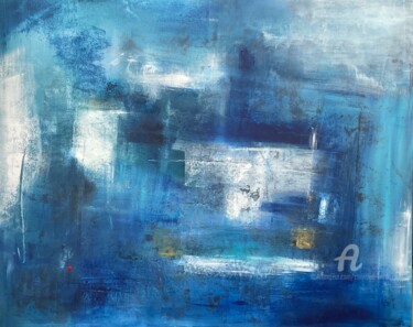 Painting titled "Le grand bleu" by Christine Barth Mroz, Original Artwork, Acrylic