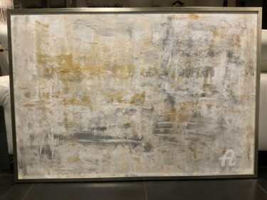 Painting titled "Graffiti d or et d…" by Christine Barth Mroz, Original Artwork, Acrylic Mounted on Wood Stretcher frame