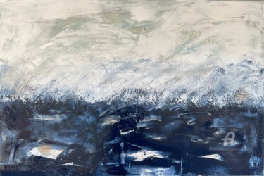 Peinture intitulée "TOURMENTE BLEUE" par Barth Mroz Christine, Œuvre d'art originale, Acrylique Monté sur Châssis en bois