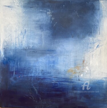 Peinture intitulée "Brume bleue 3" par Christine Barth Mroz, Œuvre d'art originale, Acrylique Monté sur Châssis en bois