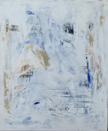 Pintura intitulada "Tumulte blanc" por Christine Barth (Barth Mroz Christine), Obras de arte originais, Acrílico Montado em…