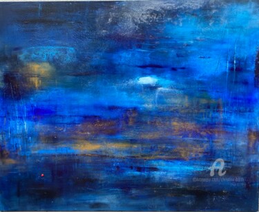 Peinture intitulée "La terre est bleue…" par Christine Barth Mroz, Œuvre d'art originale, Acrylique Monté sur Châssis en bois
