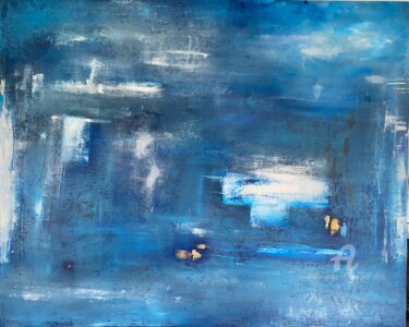 Картина под названием "Le grand bleu 2" - Christine Barth Mroz, Подлинное произведение искусства, Акрил Установлен на Деревя…