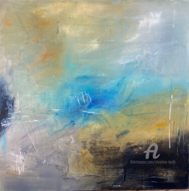 Картина под названием "Ou coule l eau" - Christine Barth Mroz, Подлинное произведение искусства, Акрил Установлен на Деревян…