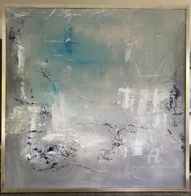 Painting titled "Glaciers d argents 2" by Christine Barth Mroz, Original Artwork, Acrylic Mounted on Wood Stretcher frame