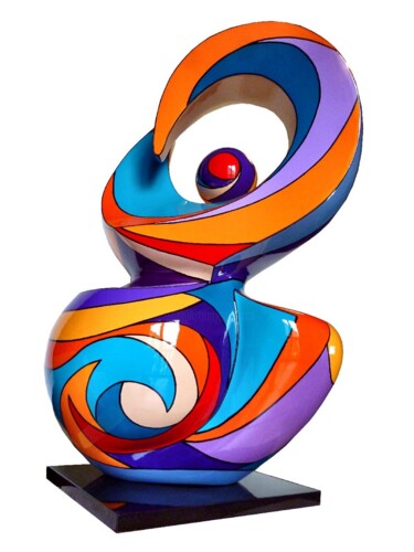 Sculpture titled "Ronde" by Christine Bazantay, Original Artwork, Resin