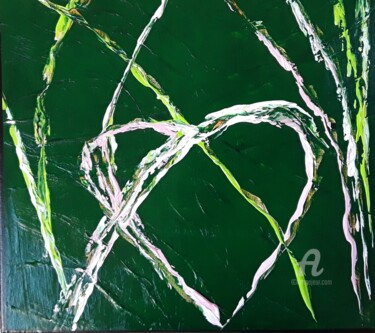 Peinture intitulée "Chakra du coeur" par Christine Catrevaux, Œuvre d'art originale, Acrylique