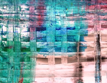 Картина под названием "Treillage" - Christine Cheval, Подлинное произведение искусства, Акрил