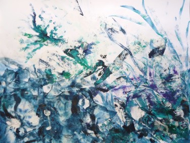 Pittura intitolato "Pollinisation" da Christine Cheval, Opera d'arte originale, Acrilico