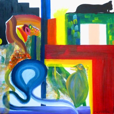 제목이 "Tapis 1"인 미술작품 Christine Cheval로, 원작, 기름