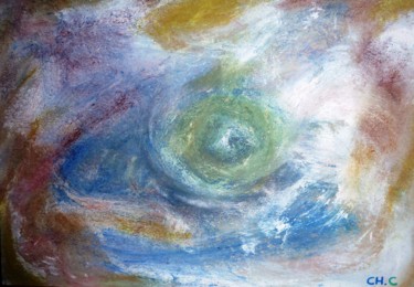 Pittura intitolato "Oeil" da Christine Cheval, Opera d'arte originale, Altro