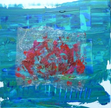Malerei mit dem Titel "Conflit" von Christine Cheval, Original-Kunstwerk, Acryl