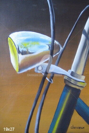 Painting titled "velo" by Christine Chevieux, Original Artwork, Oil