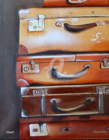 绘画 标题为“valise 16” 由Christine Chevieux, 原创艺术品, 油