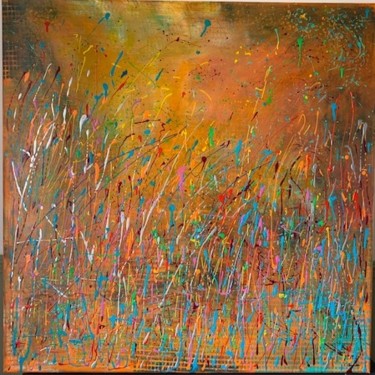 POP ORANGE Painting titled "POP ORANGE" by Christine Chirade Art Abstrait, Original Art, Acrylic