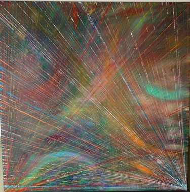 Painting titled "Feux d'artifice" by Christine Chirade Art Abstrait, Original Artwork, Acrylic