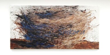Peinture intitulée "Chaque nid" par Christine Cinq, Œuvre d'art originale, Acrylique Monté sur Panneau de bois