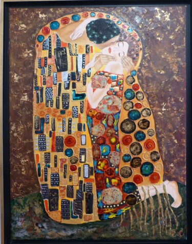 Peinture intitulée "Klimt à ma façon" par Christine Collin, Œuvre d'art originale