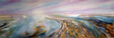 Peinture intitulée "promenade mauve, gr…" par Christine Desplanque, Œuvre d'art originale, Huile
