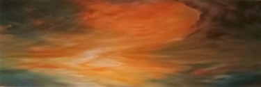 Peinture intitulée "Ciel tourmenté, ora…" par Christine Desplanque, Œuvre d'art originale, Huile