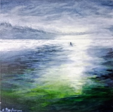 Painting titled "Solitude" by Christine Desplanque, Original Artwork, Acrylic