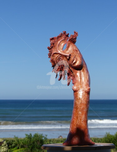 Sculpture intitulée "L'ESPOIR" par Christine Dupont, Œuvre d'art originale, Argile