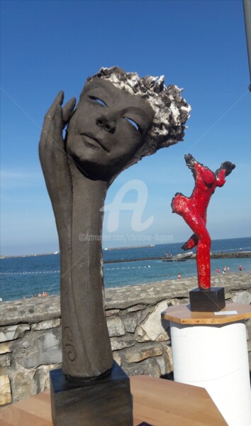Skulptur mit dem Titel "FLORE" von Christine Dupont, Original-Kunstwerk