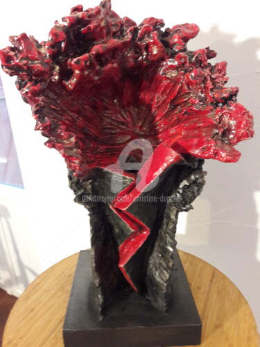 Skulptur mit dem Titel "ZEUS" von Christine Dupont, Original-Kunstwerk, Keramik