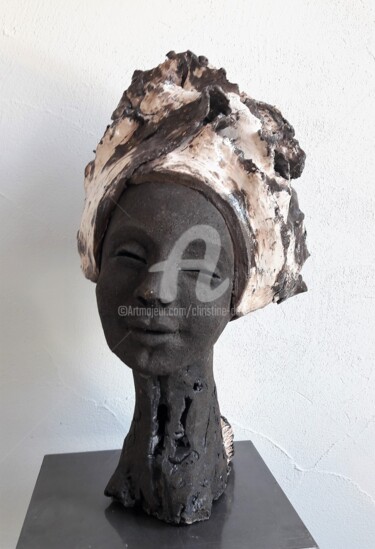 Sculpture intitulée "La Coquine" par Christine Dupont, Œuvre d'art originale, Céramique