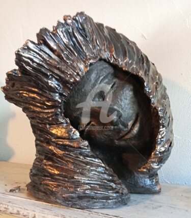 Skulptur mit dem Titel "Orphée" von Christine Dupont, Original-Kunstwerk, Ton