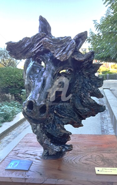 Sculpture intitulée "Pottoka" par Christine Dupont, Œuvre d'art originale, Argile