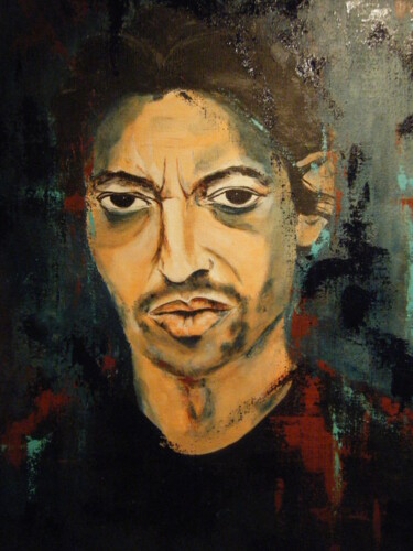 Painting titled "Gainsbourg" by Christine Durand, Original Artwork, Acrylic