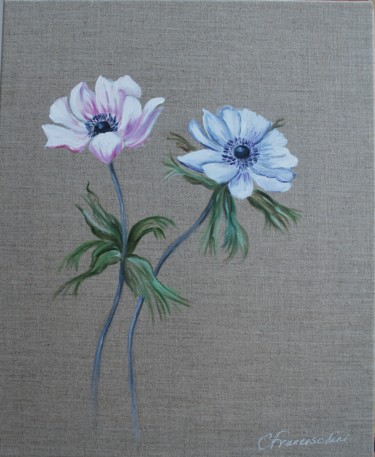 Painting titled "anemones.jpg" by Christine Franceschini, Original Artwork